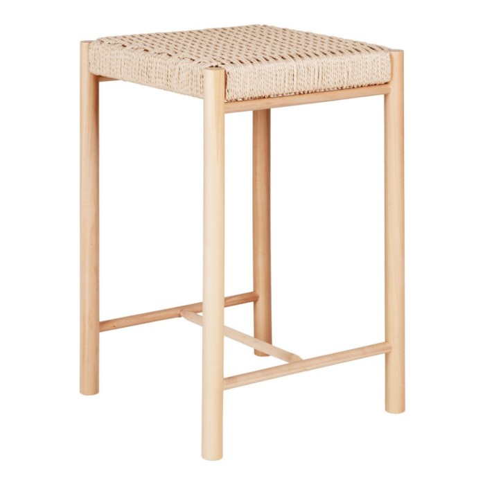 Scaun de bar Abano, natural, șezut din răchită