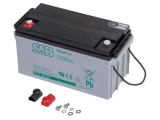 Acumulator plumb-acid SSB 12V 80Ah AGM 350x167x182mm cu şurub M6