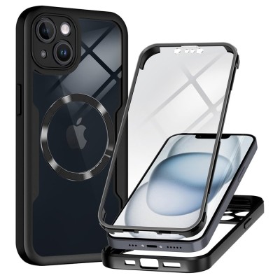 Husa 360&amp;Atilde;&amp;sbquo;&amp;Acirc;&amp;deg; iPhone 14 Techsuit ColorVerse MagSafe, negru foto