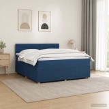 Cumpara ieftin Pat boxspring cu saltea albastru 160 x 200 cm Tesatura