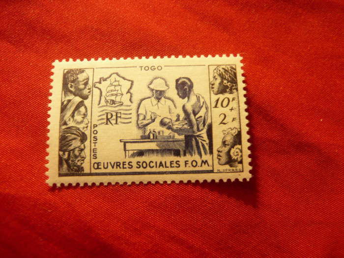 Serie Togo colonie franceza 1950 - Opere Sociale FOM , 1 valoare