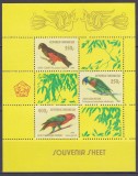 DB1 Fauna Pasari Indonezia 1980 MS MNH, Nestampilat