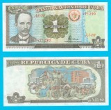 Cuba 1 Peso 1995 &#039;Castro și Cienfuegos&#039; UNC serie: AA08 471290 p#112