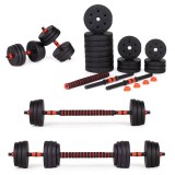 Haltere reglabile 2x15 kg set de haltere 30 kg bar