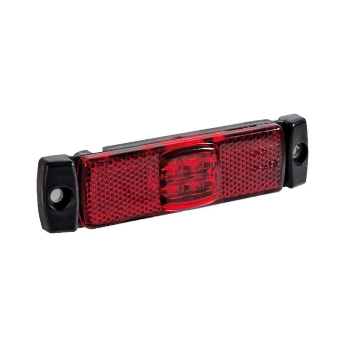 Lampa gabarit auto BestAutoVest 12V/ 24V cu LED, dreptunghiulara Rosie, 97x30x12mm, cu cablu, 1 buc.
