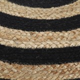 Taburet lucrat manual, negru, 45 x 30 cm, iută, vidaXL