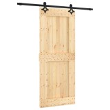 Cumpara ieftin Usa glisanta cu set de feronerie 85x210 cm, lemn masiv de pin