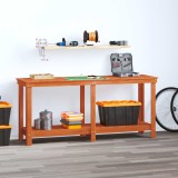 vidaXL Banc de lucru Maro Ceară 180 x 50 x 80 cm Lemn masiv de pin 869967