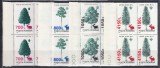 ROMANIA 1998 LP 1456 SPECII FORESTIERE SUPRATIPAR BLOCURI DE 4 TIMBRE MNH