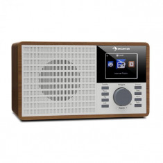 Auna IR-160, radio prin internet, WLAN, USB, AUX, UPNP, display TFT de 2,8 &amp;amp;quot;, telecomanda, maro foto