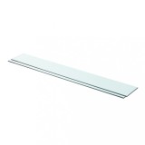 Gossi rafturi, 2 buc., 90 x 12 cm, panouri sticla transparenta