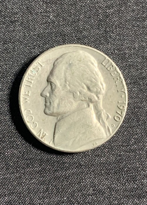 Moneda five cents 1970 USA