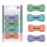 Radieră Set, 4 Bucăți, Multicolor, Cu M&acirc;ner, Oem