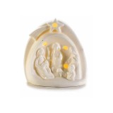 Figurina Nasterea Domnului portelan alb led BII 6x6x12.5