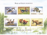 2007 ROMANIA - Rate si gaste salbatice bloc de 6 timbre neuzat LP1771d MNH, Fauna, Nestampilat