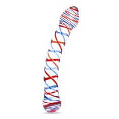 Dildo Swirl Double Head, Sticla Premium, 20 cm, Passion Labs, Glass Series