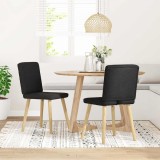 Gossi scaune de bucatarie, 2 buc. negru, textil
