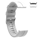 Curea din silicon compatibila cu Samsung Galaxy Watch8 44mm, Oatmeal White