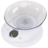 Cantar de bucatarie Vivax KS-505BW, Ecran digital, 5 Kg, Bol Sticla, Alb