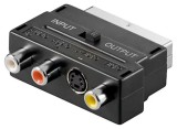 Adaptor Scart la 3x RCA si Svhs cu comutator IN/OUT