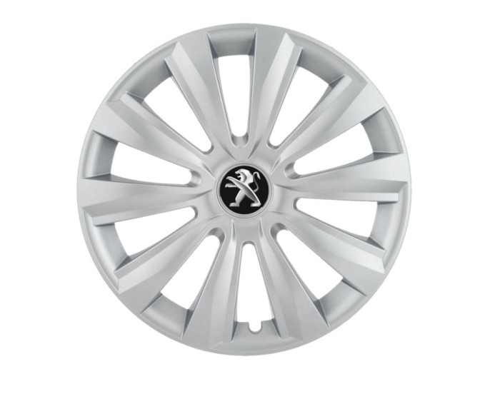 Set 4 capace roti Delta cromat R14 pentru gama auto Peugeot