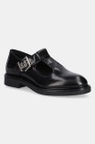 G-Star pantofi de piele VACUM MJ LEA W culoarea negru, cu toc plat, D28146-01-990
