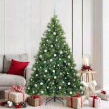 vidaXL Brad de Crăciun artificial cu 300 LED Verde 180 cm PE și PVC 3397786