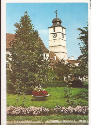 RF37 -Carte Postala- Sibiu, Turnul Sfatului, circulata 1971 foto