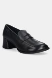 Camper pantofi de piele Kora culoarea negru, cu toc drept, K201798-001