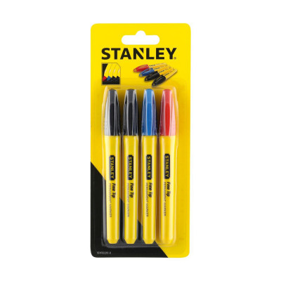 Stanley STHT81391-0, set 4 markere cu varf subtire, blister foto