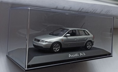 Macheta Audi A3 (8L) 5 usi 1996 silver - Minichamps 1/43 foto