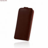 Husa Flip Slim Flexi Maro pentru Sony Xperia M2, Piele Eco