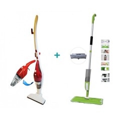 Pachet de cura?enie confort, Aspirator electric 2 in 1 cu filtru HEPA + Mop cu pulverizator foto