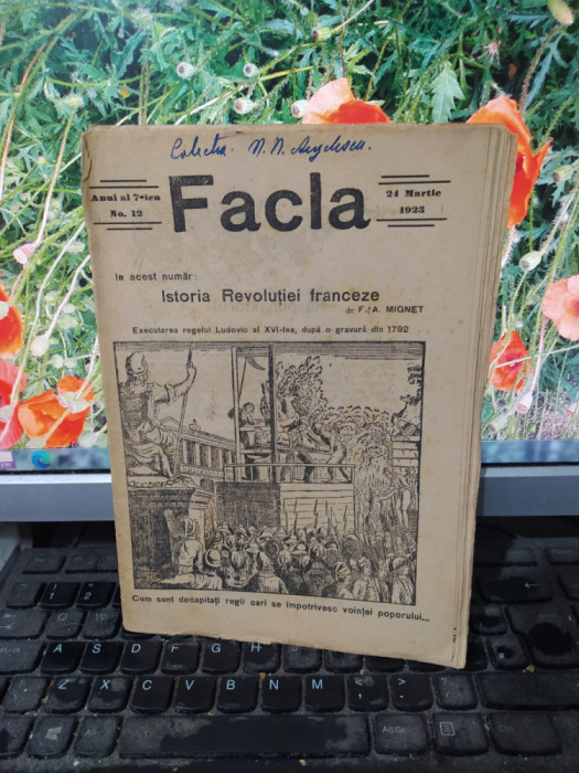 Facla 24 martie 1923, anul 7 nr. 12, Vaida Voevod, Iorga, Mihalache, 147