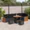 vidaXL Set de canapele pentru grădină 9 pcs Negru 80 x 80 x 71 cm 3363319