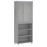 Cumpara ieftin Dulap inalt, gri sonoma, 69,5x34x180 cm, lemn compozit