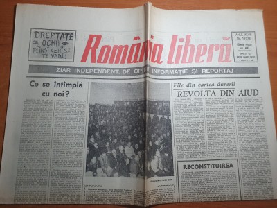 romania libera 13 februarie 1990-art. &amp;quot; revolta din aiud &amp;quot; foto