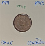 779 Chile 20 centavos 1943 , KM#177