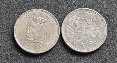 Malta 25 cents cent 1998 foto