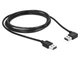 Cablu USB 2.0 aurit 2m, 24AWG, 28AWG, negru - DELOCK