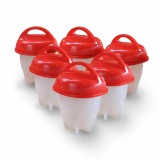 Cumpara ieftin Set 6 recipiente din silicon cu capac pentru fiert oua Egg Boil Cooker