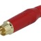 Conector RCA tată aurit, lipire pe cablu
