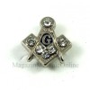 Pin Masonic - Echer si compas cu litera G 5*
