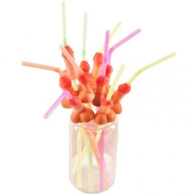 DIABLO PICANTE - BAG OF 10 NATURAL PENIS STRAWS foto