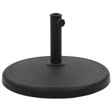 VidaXL Suport umbrelă de soare, negru, 19 kg, polirășină, rotund