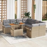 vidaXL Set de canapele pentru grădină cu pernă bej și gri deschis 3349314