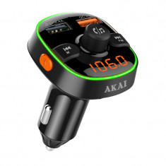 Modulator FM Akai FMT-52BT, Bluetooth, USB, functie incarcator telefon, microfon incorporat, afisaj LED foto