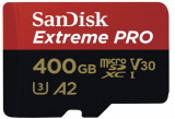 Card memorie Sandisk Extreme Pro microSDXC, 400GB, UHS-I, U3, Clasa 10 + Adaptor SD