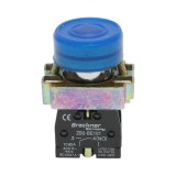 Buton de comanda albastru cu capac protectie IP65, 1NO, 400V/10A, LAY5