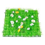 Panouri Gazon Artificiale cu Flori &icirc;n Plastic 25x25cm, CMCLASS